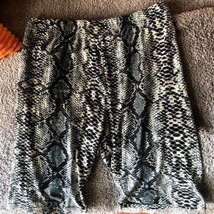 Snake Skin Biker Shorts